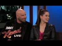 John Travolta, 65, and daughter Ella Bleu, 19, on Kimmel