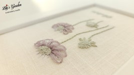 네이버 인플루언서 [네이버 인플루언서] Eng sub [릴리스가든 프랑스자수] 솔체꽃 액자 만들기 French embroidery Scabiosa