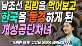 남조선 김밥을 먹어보고 한국을 동경하게 된 개성공단 처녀! - 정치, 사회 갤러리