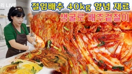 네이버 인플루언서 [네이버 인플루언서] 🔴 후다닥의 양념으로 절임배추 40kg 김장김치 담그기. 김장김치 양념 재료
