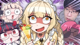 눈이 반쯤 돌아있는 광기의 메이드 카페 [꿍야x쏘야x모야 메이드 카페] - YouTube ✂️ 샤라랑