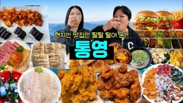 네이버 인플루언서 [네이버 인플루언서] 통영 현지인 맛집 10끼 도전🔥 먹방 브이로그 | 안주만 20가지 통영다찌 호래기충무김밥 비촌치킨... 