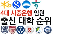 2023 시중 4대 은행 임원 출신 대학 - 4년제 대학 갤러리