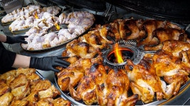 가마솥 치킨으로 대박난 20대 사장님? 월 5천마리 완판 구운 치킨 Best Ever Grilled Chicken / Korean street food