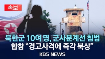 [속보] 지난 9일 북한군 10여 명 군사분계선 침범…군 경고 사격 후 퇴각 