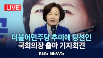추미애 국회의장 출마 기자회견 - 글로벌 정치 미니 갤러리