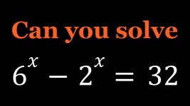 Another Nice Exponential Equation (6^x-2^x=32) - YouTube Another Nice Exponential Equation (6^x-2^x=32)