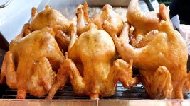 3마리 만원 옛날 통닭, 시장 통닭, 마늘 통닭, 장작 통닭, Good Price! Korean fried chicken, Fried whole chicken