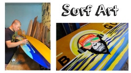 네이버 인플루언서 [네이버 인플루언서] 서프보드에 그림 그리기! 서프아트 / 포스카 / Surf Art with POSCA