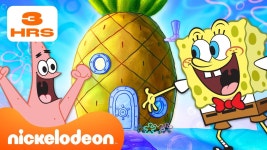 스폰지밥 | 3시간 동안 비키니 시티의 다양한 집을 구경해요! 🍍 | - 중소기업 갤러리