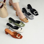 LOVELY SHOES - 샤로브 뮬 슬리퍼 5cm - 코디북 샤로브 뮬 슬리퍼 5cm