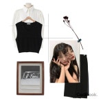 블라우스,Cardigan/Vest,skirt 코디 by j2904 - 코디북 블라우스,Cardigan/Vest,skirt 코디