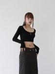 synerjyn - (2color)페이즌 유넥 골지 긴팔티 - 코디북 (2color)페이즌 유넥 골지 긴팔티