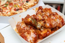 피치랑 게살몽땅피자 슈프림양념