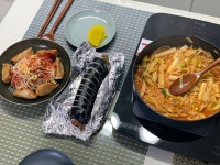 집에서 비빔만두 먹었습니다 분당 야탑 명인만두