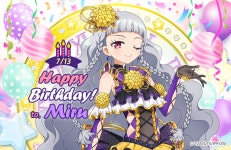 아이돌 타임 프리파라7월 13일 미루의 생일을 축하합니다