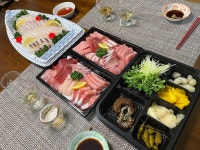 참치 광어 참돔에 한잔