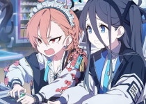 블루아카아리스와 네루가 오락실에서 그 장면