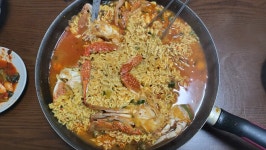 어버이날겸 돌잔치겸 꽃게찜 꽃게라면