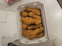 어제 저녁 솔플 황올 닭다리