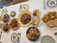 휴 가족끼리 밥먹을 상 다차림