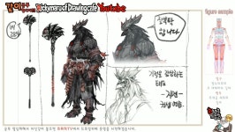 피를 마시는 새 지멘 콘셉트 드로잉 연습