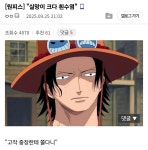 원피스 흰수염의 과거를 알게 된 에이스