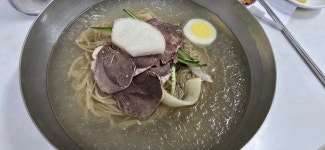 평양 을밀대 물냉 녹두전