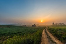 안성목장 일출 사진