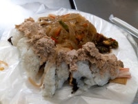 밀크홀 1937 광장시장 참치누드김밥 잡채