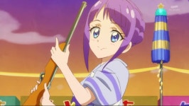 스타 트윙클 프리큐어사격 게임장에서 총을 쏘는 마도카