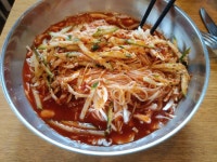 돈까스비빔국수국물있는