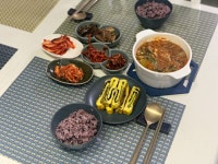 집에서 밥 해먹습니다 자작 달래된장찌개계란말이
