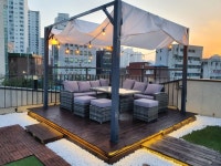 스압게임아지트셀프 옥상 파고라 공사