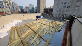 스압게임아지트셀프 옥상 파고라 공사