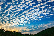 속리산 호텔 옥상에서 별도 찍고 양떼구름도 찍고