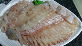 마포수산시장가서 떠온 34kg 대광어회