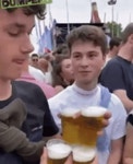 맥주 네잔 원샷하는법gif
