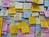 블루아카 합정 카페 포스트잇 그 표정