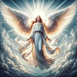 혐주의 원본 구절대로 천사 메타트론의 모습을 ai가 그려보았다