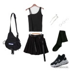 블랙&화이트,Black,Style,cool,edgy,All_black,올블랙,올블랙코디 코디 by esquisse - 코디북 블랙&화이트,Black,Style,cool,edgy,All... 