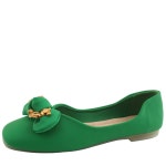 designershoes - 베어 체인 셔링 리본 플랫슈즈 그린 - 코디북 베어 체인 셔링 리본 플랫슈즈 그린