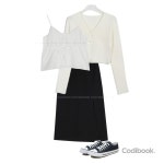 스커트,스니커즈,가디건&베스트 코디 by 채은방울 - 코디북 스커트,스니커즈,가디건&베스트 코디