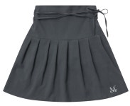 MUCENT - BEMINE RIBBON PLEATED SKIRT (2COLOR) 비마인 뒷밴딩 리본... PLEATED SKIRT (2COLOR) 비마인 뒷밴딩 리본 플리츠 스커트 (2컬러)