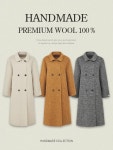 ifyou - 퓨레스트 울100 카라 롱 핸드메이드 코트 - 3color - 코디북 퓨레스트 울100 카라 롱 핸드메이드 코트 - 3color