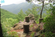 태풍오는날 동네 뒷산에서 즐기는 인스턴트 떡국