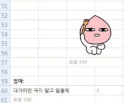 엄마에게 긁적긁적 이모티콘을 쓰면jpg