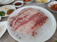안면도 여행가서 먹은 굴찜숭어회
