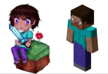 마인크래프트 주인공 스티브 모에화