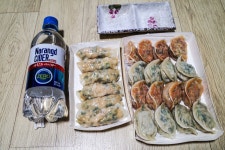 최근에 먹은 것들 닭고기 김밥 막국수 만두